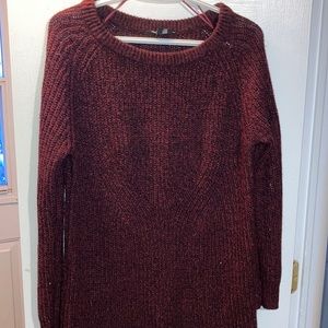 Long Sleeved Crew Neck Sweater Dress